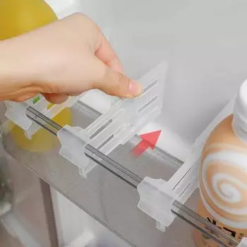 Модный унисекс многофункциональный аксессуар для хранения лекарств косметики холодильника стеллаж для хранения свободно регулируемый пищевой разделитель разделитель полок 1Pc прозрачный