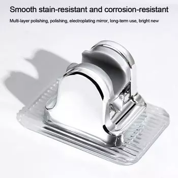 Модный универсальный держатель для душевой лейки, регулируемый, без сверления, самоклеящийся, ручной кронштейн для душевой лейки, аксессуары для ванной комнаты серебряный