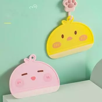 Модный универсальный многофункциональный кухонный скребок для ванной комнаты, стекло, милый мультфильм, лезвие для воды, мягкий силиконовый домашний инструмент для уборки, скребок для протирки жёлтый