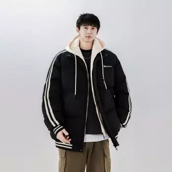 Модный, универсальный, простой, новый стиль, повседневный и удобный, короткий спортивный пуховик для мужчин M