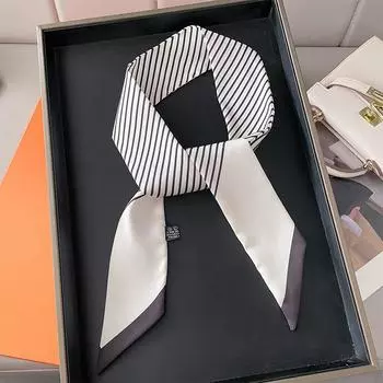 Модный узкий шелковый шарф для женщин, модные ленты для волос, повязки на голову, бандана, женская сумка, наручная повязка, шейный платок, фуляр, галстуки M