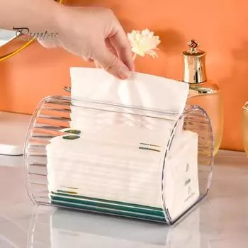 Модный водонепроницаемый простой в установке диспенсер для салфеток для гостиной без сверления диспенсер для салфеток настольный органайзер для ежедневного использования серый/чистый