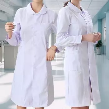 Модный воротник-кукла Свободная медицинская форма для больницы, доктора, осень-зима, с длинным рукавом, топы M