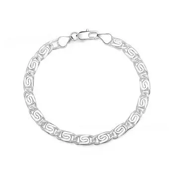 Модный высококачественный креативный и изысканный серебряный ювелирный браслет для мужчин и женщин.