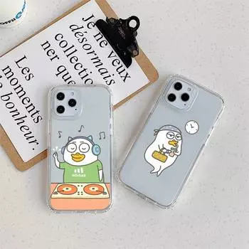 Модный забавный чехол для телефона Little Duck Liu для iPhone 11 12 Mini 13 14 Pro XS Max X 8 7 6s Plus 5 SE XR прозрачный чехол iPhone14ProMax