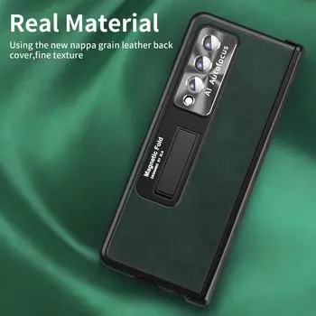 Модный закаленный стеклянный кожаный чехол-сумка для Samsung Galaxy Z Fold4 5g Fold 4 Fold3 Fold 3 Zfold4 Защитная пленка-подставка Чехлы for Samsung Z Fold 3 кофейный
