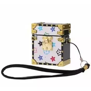 Модный защитный чехол для пресбиопии для Airpods 1/2/3 поколения Apple Беспроводной Bluetooth-чехол для наушников Pro Apple Airpods 3 White flowers + lanyard