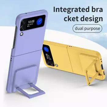 Модный защитный чехол с защитой от падения для Samsung Galaxy Z Flip 4 Flip4 Flip3 5g Flip 3, нескользящий держатель-подставка, чехол для мобильного телефона for Samsung Z Flip 4 белый