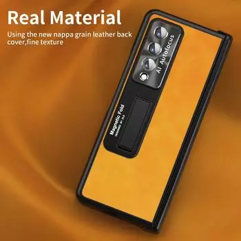 Модный защитный кожаный чехол из закаленного стекла для Samsung Galaxy Z Fold 4 5g Fold4 Fold 3 Fold3 Zfold4 Чехлы для телефонов с подставкой for Samsung Z Fold 3 красный