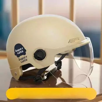 Модный защитный шлем для велосипеда, легкий, мужской, женский, взрослый, электрический велосипед, мотоциклетные очки, электрический жёлтый