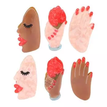 Модный зажим для волос с рисунком в виде цветка пальмы, зажим для волос, аксессуары для укладки волос #5