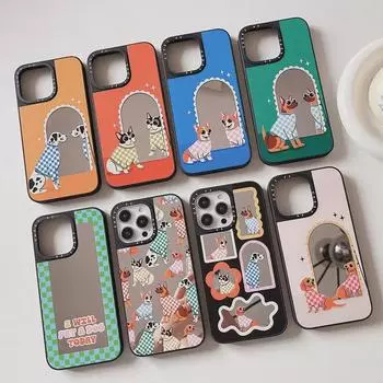 Модный зеркальный чехол с изображением собаки для Apple iPhone 14 Pro Max iPhone 13 ProMax
