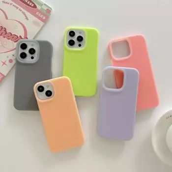 Модный желеобразный чехол для телефона Iphone 14 13 12 Pro Max с 3d боковыми клавишами и высокой камерой, выпуклый флуоресцентный цветной противоударный чехол For iPhone14 зелёный