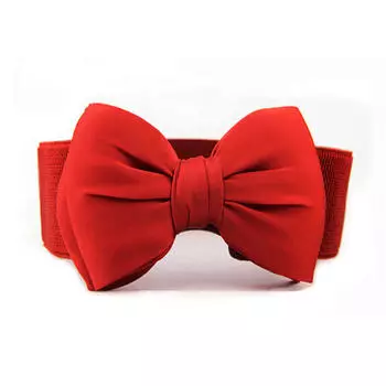 Модный женский эластичный пояс с бантом и широкой эластичной пряжкой, поясной ремень RD