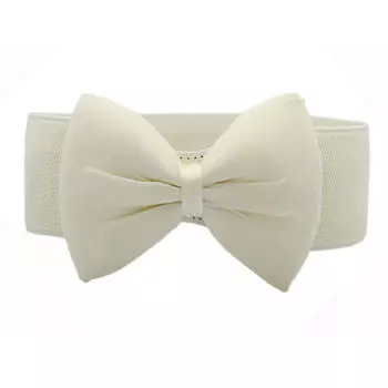 Модный женский эластичный пояс с бантом и широкой эластичной пряжкой, поясной ремень B