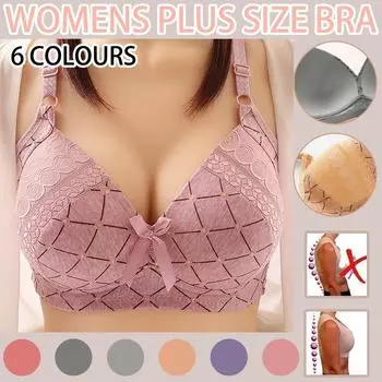 Модный женский бант с принтом, удобный полый бюстгальтер, нижнее белье без ободков XXXL темно-серого