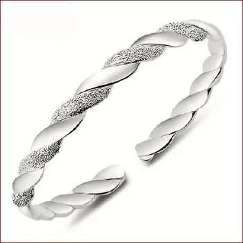 Модный женский браслет-манжета из стерлингового серебра 925 пробы, витой браслет «Бесконечность» в стиле ретро, вечерние украшения, очаровательные рождественские подарки для девочек