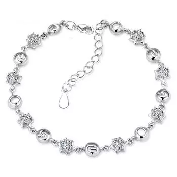 Модный женский браслет с серебряным покрытием, милый браслет 520 I Love You