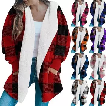 Модный женский длинный рукав вязаный и зимний кардиган свитер однотонное пальто L чёрный