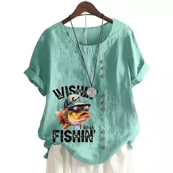 Модный женский хлопковый топ с короткими рукавами, 11 яркими цветочными принтами и круглым вырезом S белый