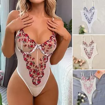 Модный женский комбинезон из сетки в стиле пэчворк, эластичный облегающий костюм XL красный