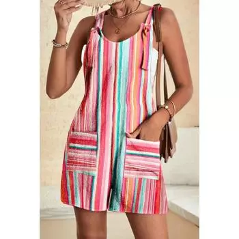 Модный женский комбинезон, удобные и повседневные брюки-комбинезон, брюки-комбинезон на подтяжках S коричневый