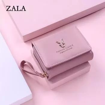 Модный женский кошелек, короткий женский кошелек для монет, кошельки для женщин, держатель для карт, маленький женский кошелек, женский мини-клатч с застежкой красный