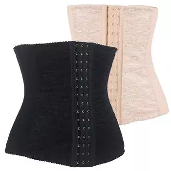 Модный женский кружевной пояс для тренировки под грудью, корсет с поясом, послеродовое корректирующее белье L чёрный