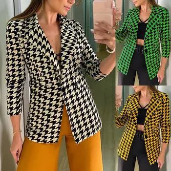 Модный женский маленький костюм с длинным рукавом, повседневный тонкий короткий пиджак с одной пуговицей, топ L белый