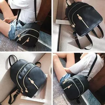 Модный женский нейлоновый однотонный рюкзак для путешествий, школьная сумка через плечо