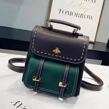 Модный женский панельный рюкзак, модные женские сумки, роскошные школьные сумки для девочек, дизайнерская качественная винтажная дорожная сумка коричневый