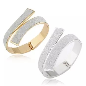 Модный женский простой элегантный блестящий открытый браслет-манжета, ювелирный подарок золотой