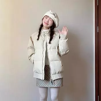 Модный женский пуховик на осень и зиму 2024 года, новая модель, выглядит очень хорошо, маленький мужчина с бархатной супер толстой курткой S