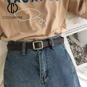 Модный женский ремень, джинсовый ремень высшего качества, повседневный роскошный брендовый универсальный ремень для женщин, короткие женские однотонные ремни, ремешок AL096 100cm чёрный
