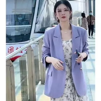 Модный женский розовый пиджак – весенняя элегантность L розовый