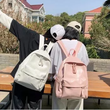 Модный женский рюкзак в стиле преппи, кожаная школьная сумка, рюкзаки для девочек-подростков, большой емкости, дорожный рюкзак из искусственной кожи коричневый