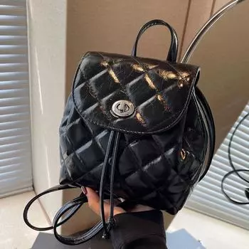 Модный женский рюкзак Xiaoxiangfeng Rhombus, простой и универсальный небольшой рюкзак, женская сумка красный