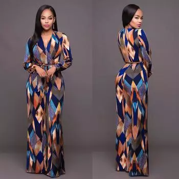 Модный женский сексуальный глубокий V-образный вырез на бретельках цельный тренд цифровая печать повседневная одежда S