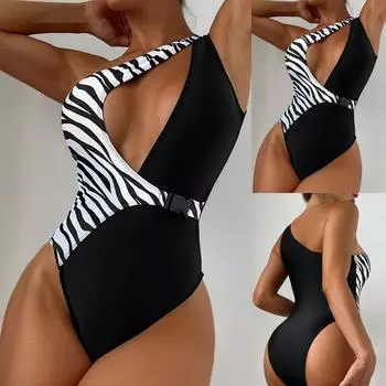 Модный женский сексуальный купальник без бретелек с открытой спиной и темпераментом, пляжная одежда, бикини, купальник M чёрный