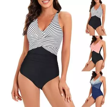 Модный женский сексуальный плотный темпераментный пляжный купальник бикини L чёрный