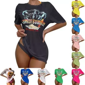 Модный женский сексуальный слинг-ремень, темперамент, пляжная одежда с короткими рукавами, разделенный купальник бикини XL