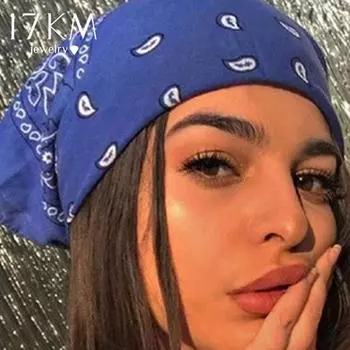 Модный женский шарф-бандана для девочек, детские квадратные банданы в стиле панк, головные уборы, богемный платок на голову, повязки на голову, аксессуары для волос красный