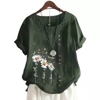 Модный женский топ с круглым вырезом и короткими рукавами, 11 вариантов цвета и шикарный принт S белый