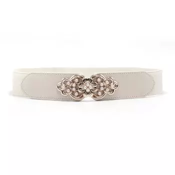 Модный женский винтажный кожаный пояс с пряжкой в стиле бохо, аксессуары для пояса бежевый