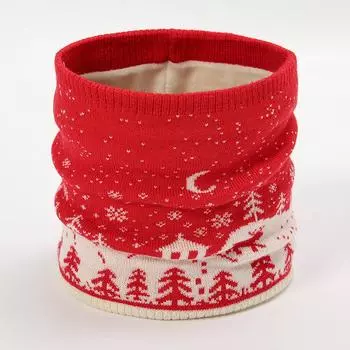 Модный женский вязаный шарф рождественский кашемировый зимний шарф-снуд женские теплые шерстяные меховые толстые унисекс мужские шейные платки кольцо