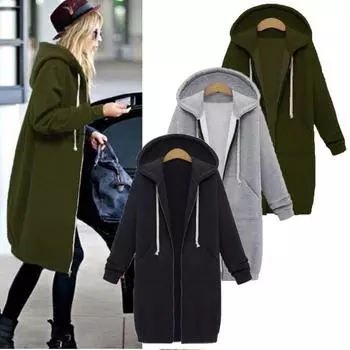 Модный женский зимний утолщенный кардиган средней длины, повседневная верхняя одежда, толстовки на молнии, куртка большого размера 5XL