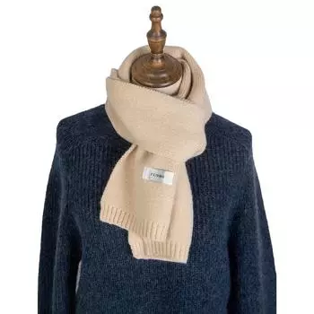 Модный зимний однотонный теплый шарф для женщин, модный мужской вязаный шарф, шаль One size