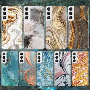 Модный золотой, розовый, геометрический, мраморный мягкий чехол для телефона для Samsung Galaxy M12 M21 M30s M31 M32 Note 20 Ultra 10 Lite 9 8 J4 J6 Plus Samsung M21