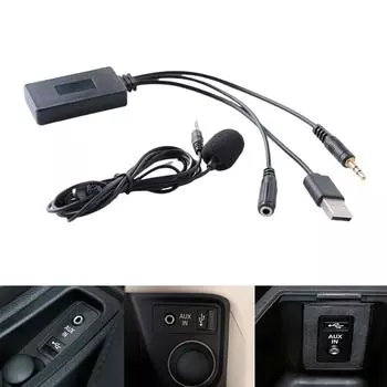 Модуль Bluetooth Адаптер кабеля AUX Bluetooth-совместимый