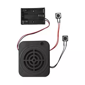 Модуль диктофона с мощным динамиком, чистый звук, питание от батареек, простота в эксплуатации, широко используемый 4-минутный блок записи чёрный